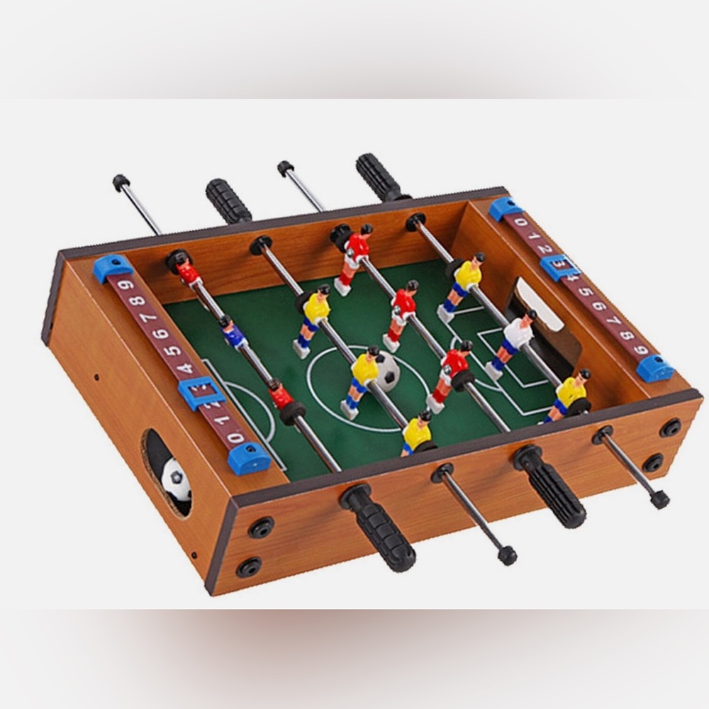 Mini Tabletop Foosball Football Wooden  Soccer Game For 2 To 4 People